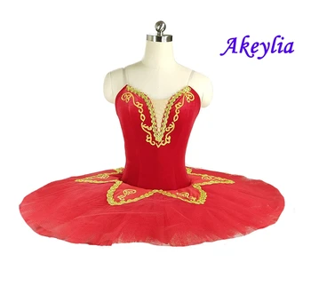 Suaugusiųjų Moterų Juoda Raudona Profesionalių Baleto Mdc Kostiumas Kitri Don Kichotas Baleto Tutus Sijonas Klasikinės Balerinos Etape Kostiumas