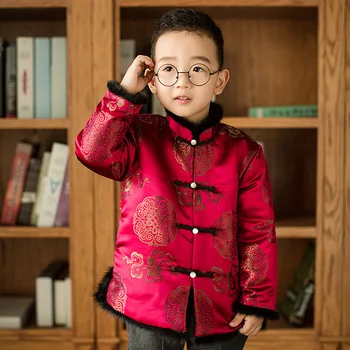 Vaikų Tango kostiumas berniukams Naujųjų Metų švenčių kūdikių naujieji Metai drabužius sustorėjimas Naujųjų Metų aprangos stiliaus Kinijos rudenį ir laimėti